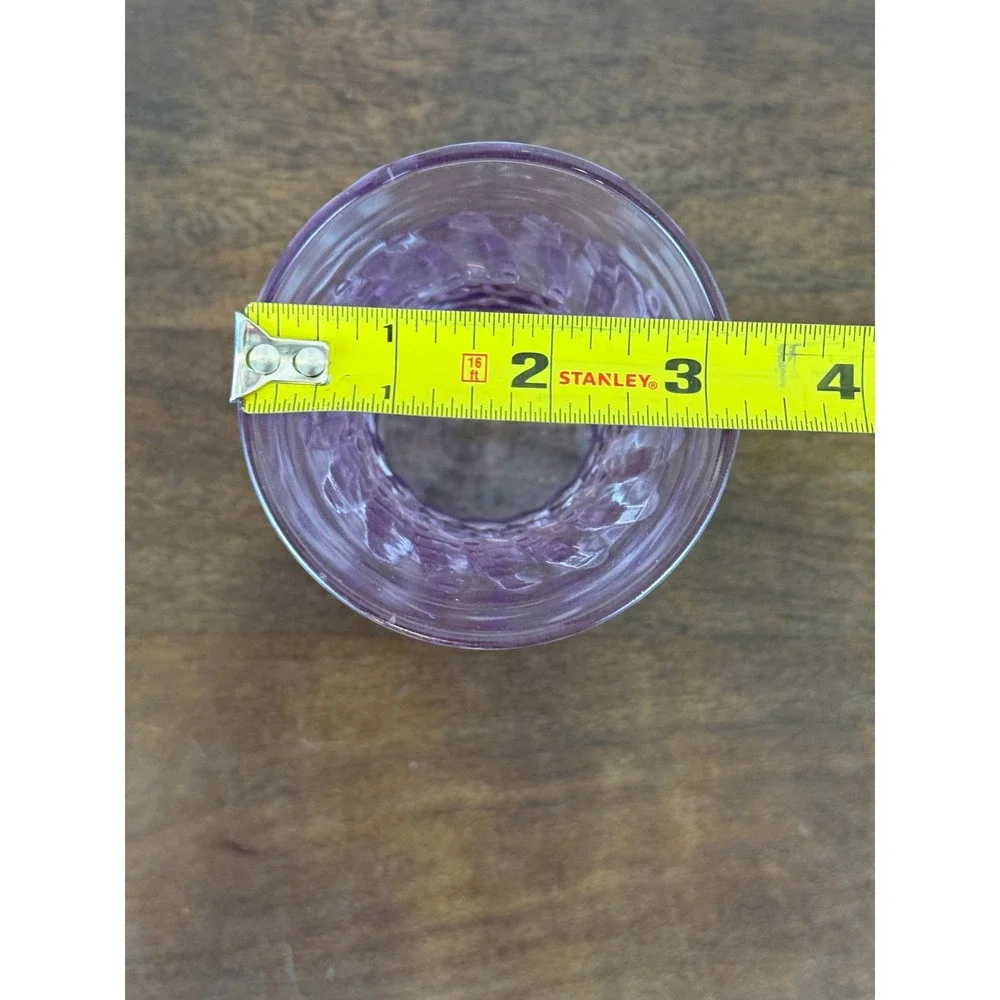 VTG Amethyst Purple‎ Lavender Indiana Glass Swirl Optic 6 1/4